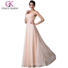 2015 Grace Karin Um ombro Chiffon Ball Gown longo Mermaid Evening Prom Dress Party CL6195